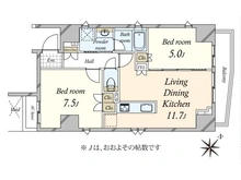 【東京都/目黒区下目黒】ザ・グランフォーリア目黒 間取り図