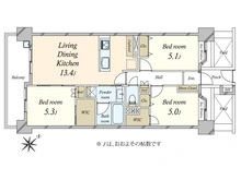 【東京都/荒川区西日暮里】ジェイシティ西日暮里 間取り図