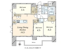【神奈川県/茅ヶ崎市幸町】クリオ茅ヶ崎サザンマークス 間取り図