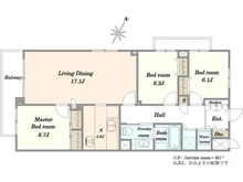 【東京都/品川区上大崎】ペアシティ花房山 間取り図