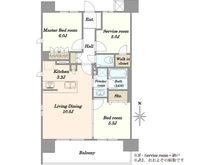 【東京都/小金井市本町】ユニーブル武蔵小金井スイート 間取り図