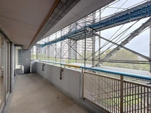 【埼玉県/富士見市ふじみ野西】アイムふじみ野 西三番館 バルコニー：大規模修繕中