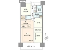 【埼玉県/朝霞市本町】プラウド朝霞本町 間取り図