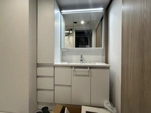 【東京都/板橋区徳丸】レーベンハイム東武練馬 洗面室：リフォーム中（12月時点）