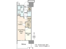 【神奈川県/川崎市中原区新丸子町】プラウド新丸子 間取り図
