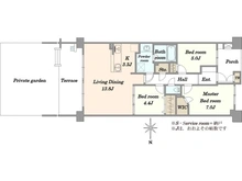 【神奈川県/川崎市中原区今井仲町】プラウド武蔵小杉 間取り図