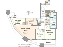 【神奈川県/川崎市中原区小杉町】パークシティ武蔵小杉ザガーデンタワーズウエスト 間取り図