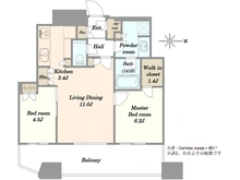 【神奈川県/川崎市中原区小杉町】パークシティ武蔵小杉ザガーデンタワーズイースト 間取り図