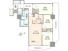 【東京都/北区滝野川】パークタワー滝野川 間取り図