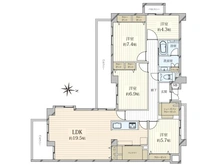 【兵庫県/神戸市東灘区森北町】甲南コーポラス 間取り図