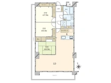 【兵庫県/芦屋市翠ケ丘町】芦屋ハイツ翠ケ丘 間取り図