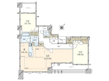 【兵庫県/芦屋市東山町】プラウド芦屋東山 間取り図