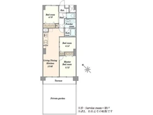 【東京都/江戸川区北葛西】日商岩井宇喜田マンション 間取り図