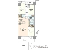 【東京都/江戸川区西葛西】プラウド西葛西 間取り図