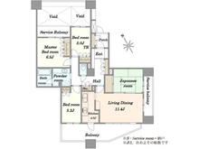 【東京都/江戸川区船堀】グランヒルズTOKYOイースト 間取り図