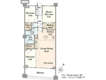 【千葉県/浦安市日の出】プラウド新浦安パークマリーナ 間取り図