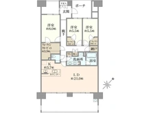 【千葉県/浦安市高洲】パークシティモアナヴィラ新浦安 間取り図