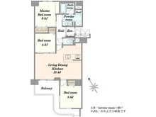 【埼玉県/戸田市本町】アルシオン戸田公園 間取り図