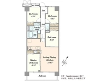 【埼玉県/さいたま市桜区西堀】ラミーユ浦和ハイライズファーストキャッスル 間取り図