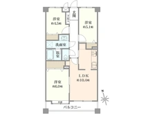【埼玉県/さいたま市桜区栄和】ラポート浦和 間取り図