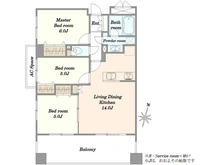 【埼玉県/さいたま市浦和区仲町】ドメイン浦和 間取り図
