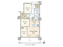 【埼玉県/さいたま市南区別所】プラウドタワー武蔵浦和レジデンス 間取り図