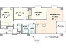 【東京都/世田谷区下馬】プライムファースト下馬ヒルズ 間取り図