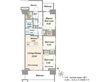 【東京都/世田谷区玉川】プラウド二子玉川 間取り図