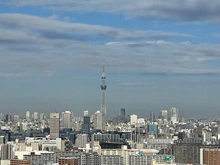 【東京都/江東区東雲】プラウドタワー東雲キャナルコート 眺望：東京スカイツリーを望む眺望
※ズームあり