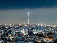 【東京都/江東区東雲】プラウドタワー東雲キャナルコート 眺望：東京スカイツリーを望む眺望（天候による）
※ズーム有