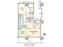 【東京都/江東区東雲】プラウドタワー東雲キャナルコート 間取り図