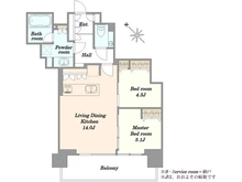 【神奈川県/横浜市神奈川区栄町】ザ・ヨコハマタワーズ タワーウエスト 間取り図