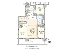 【東京都/江東区東雲】プラウドタワー東雲キャナルコート 間取り図