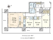 【東京都/江東区東雲】プラウドタワー東雲キャナルコート 間取り図