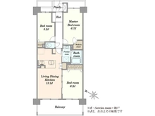 【東京都/江東区辰巳】コスモ東京ベイフォート 間取り図