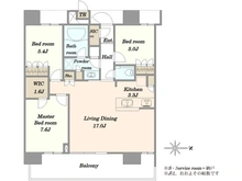 【東京都/江東区豊洲】THE TOYOSU TOWER ザ・トヨスタワー 間取り図
