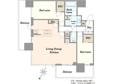 【東京都/江東区有明】シティタワーズ東京ベイ  セントラルタワー 間取り図