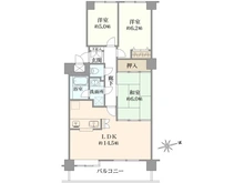 【神奈川県/横浜市鶴見区下末吉】ダイアパレスアクティブシティ鶴見 間取り図