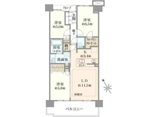 【神奈川県/横浜市鶴見区鶴見中央】オーベルグランディオ横浜鶴見 コンフォートテラス 間取り図