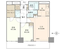 【神奈川県/川崎市幸区中幸町】クレッセント川崎タワー 間取り図