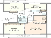 【神奈川県/横浜市鶴見区市場上町】コープ野村バードウッド鶴見2番館 間取り図