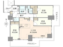 【神奈川県/川崎市幸区大宮町】Brillia Tower KAWASAKI 間取り図