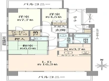 【神奈川県/横浜市鶴見区向井町】シティウインズパークフロント 間取り図
