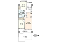 【神奈川県/横浜市中区打越】パーク・ハイム横濱山手 間取り図