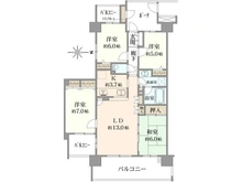 【神奈川県/川崎市幸区神明町】オーベルグランディオ川崎 間取り図