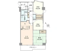 【神奈川県/横浜市鶴見区北寺尾】アドヴァンス獅子ヶ谷 間取り図