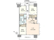 【神奈川県/川崎市幸区柳町】プラウド川崎柳町 間取り図