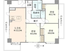 【神奈川県/横浜市神奈川区入江】ライオンズガーデン新子安 間取り図