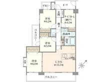 【神奈川県/川崎市幸区東古市場】ライオンズマンション鹿島田ガーデンシティ 間取り図
