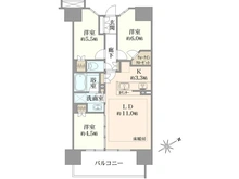 【神奈川県/相模原市中央区相模原】THEパームス相模原パークブライティア 間取り図